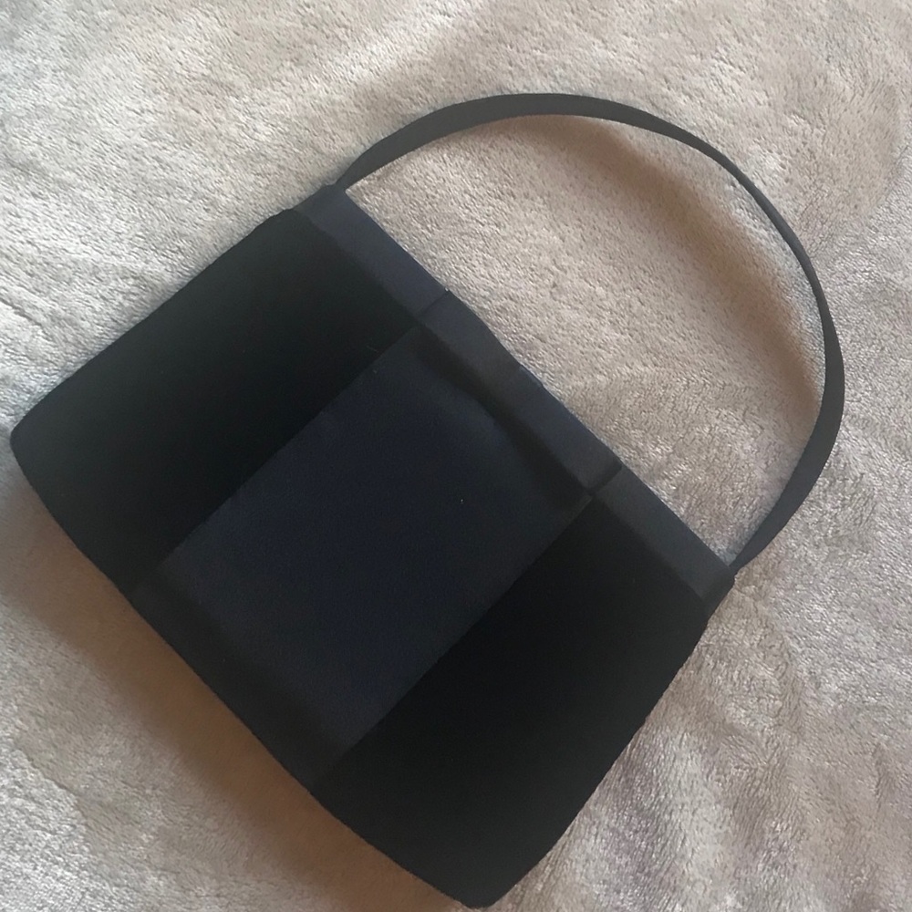 Small satin and velvet bow purse clutch
